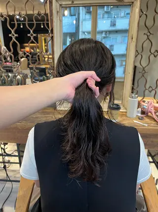 セミロング スタジオノル パーマ🌀あやなのヘアスタイル