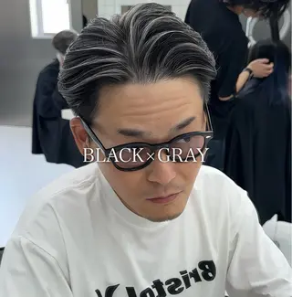 メンズ 白髪ぼかし/白髪 メッシュ/ゆうとのヘアスタイル