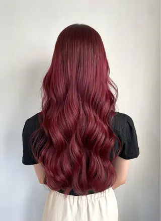 ロング カラー TIECHEL所属・韓国ナチュラル・ ベージュ/落合夏希のヘアスタイル