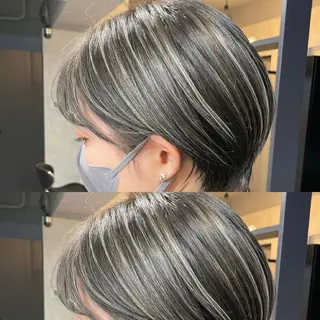 ショート カラー 新宿/韓国風レイヤー 髪質改善/ジャッキーのヘアスタイル
