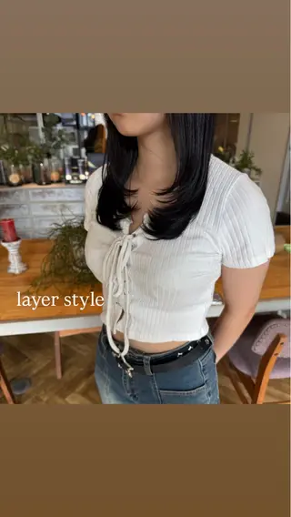 ミディアム ヘアアレンジ 飯島 美海のヘアスタイル