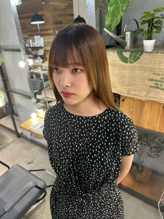 セミロング 溜 一太のヘアスタイル