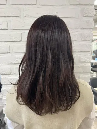 セミロング カラー 【暖色カラー特化】 中山由梨のヘアスタイル