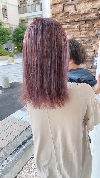 セミロング カラー 似合わせカット得意 仁井亮のヘアスタイル