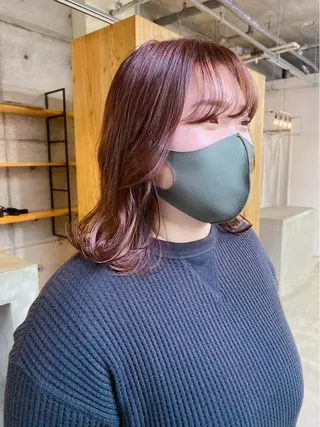 ミディアム カラー ヘアアレンジ son hair HIROEのヘアスタイル