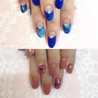 ネイル Chiara チップ長さ出しのネイルデザイン