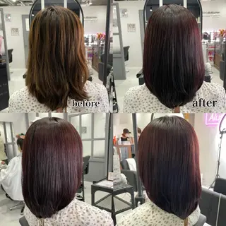 セミロング カラー 髪質改善縮毛矯正 kosuke_IJKのヘアスタイル