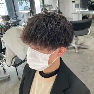 ショート パーマ メンズ メンズ特化美容師/ 藤戸 椋のヘアスタイル