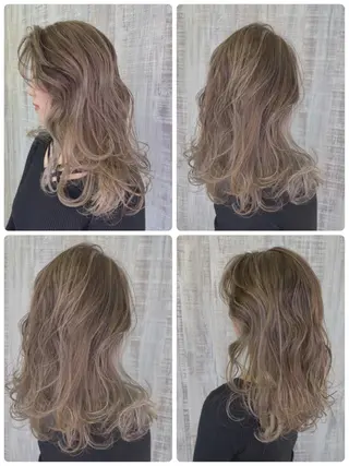 ミディアム カラー パーマ ヘアアレンジ ネイル マツエク・マツパ 美容室 ソンリエのヘアスタイル