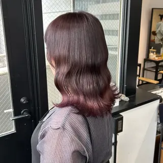 セミロング カラー otoha✳︎ くすみカラーのヘアスタイル