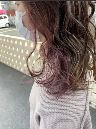 セミロング カラー ヘアアレンジ マツエク・マツパ 得本 ゆきのヘアスタイル