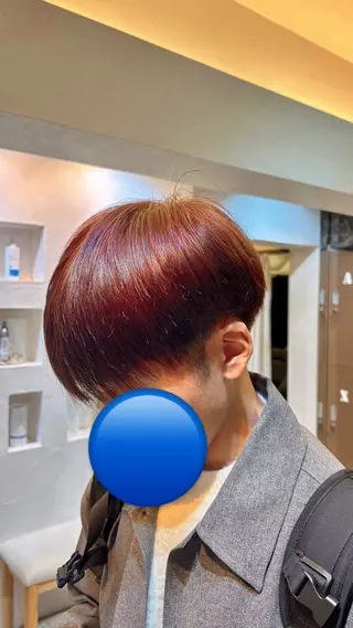 カラー メンズ うる艶ワンカラー/ 似合わせ 中野拓侍のヘアスタイル