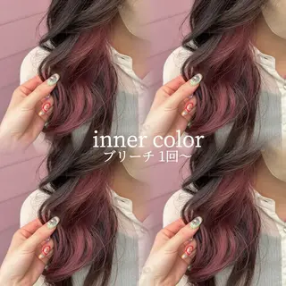 ロング カラー 夏向/ハイトーン /パーマのヘアスタイル