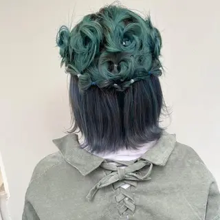 ミディアム ヘアアレンジ アレンジ&ショート 💙YUKINOのヘアスタイル