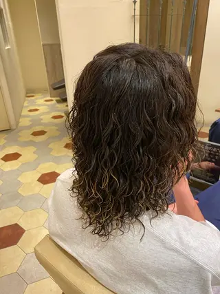 ロング パーマ メンズ 菊池大一 溝の口パーマのヘアスタイル