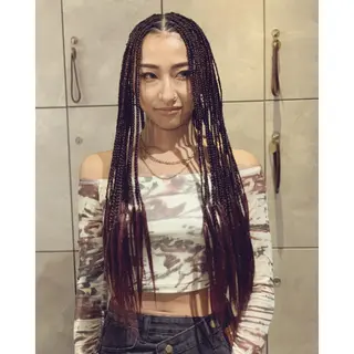 セミロング カラー パーマ ヘアアレンジ メンズ キッズ BRAIDS💎愛子 大人ハイライト💎のヘアスタイル