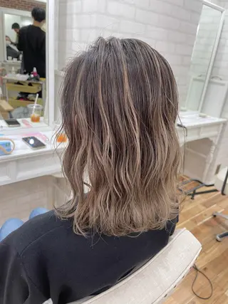 セミロング カラー Reb_keiji 👑小倉圭司のヘアスタイル