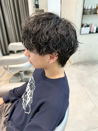 パーマ メンズ ハイトーン/レイヤー nail 百咲💌のヘアスタイル