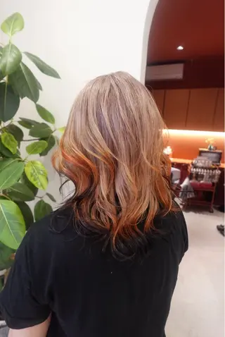 セミロング カラー ramphy 加藤 美羽のヘアスタイル