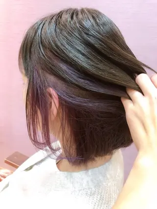 ミディアム カラー 【寺田町】ソリハシ アキラのヘアスタイル