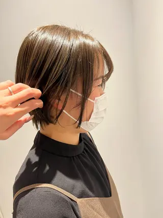 ショート ヘアアレンジ 髪質改善/縮毛矯正 艶カラー/珠聡のヘアスタイル