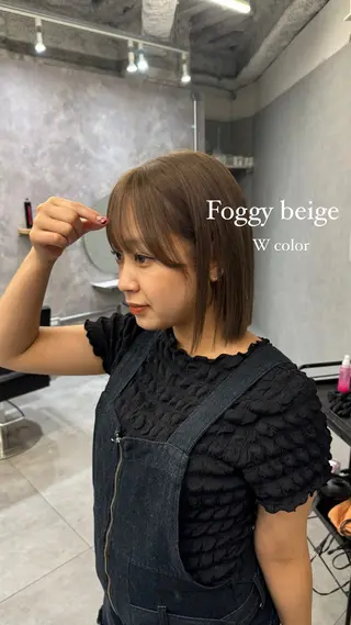 カラー SOL by shes 梅田茶屋町所属・NAO/ 髪質改善/艶カラーのヘアスタイル