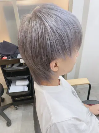 ミディアム カラー メンズ EMANON新宿南口所属・🦄中性ウルフ ☁️Shiori🦄のヘアスタイル