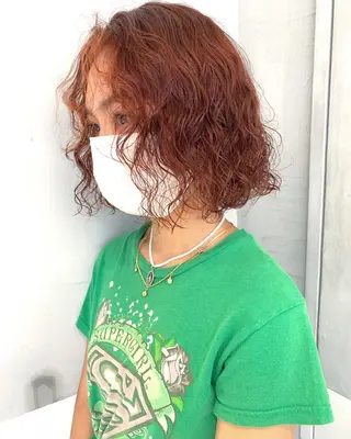 ショート カラー minami🪷 暖色カラーのヘアスタイル