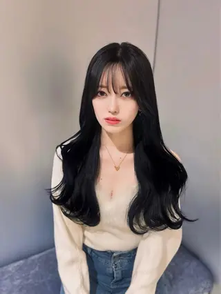 ミディアム ハッシュカット 韓国レイヤー　原宿のヘアスタイル