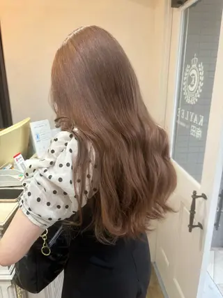 ロング カラー パーマ ヘアアレンジ Risa🐈⬛/ グレージュ/透明感のヘアスタイル