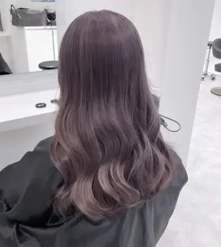 カラー 🍀暗め透け感🍀 赤み消しカラー🍀のヘアスタイル