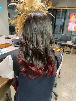 セミロング カラー hina💟 透明感カラーのヘアスタイル