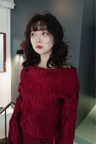 ミディアム パーマ レイヤー/パーマ /ウルフ/nabeのヘアスタイル