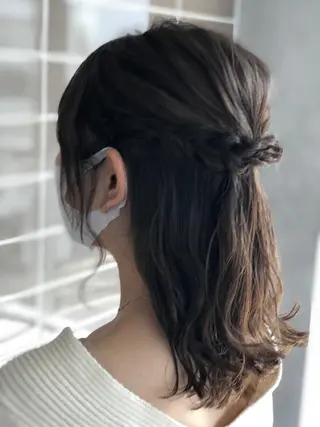 セミロング ヘアアレンジ 辻堂メンズ特化 YU-YAのヘアスタイル