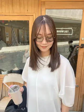 ロング カラー BRUNTJET所属・MAEDA MADOKAのヘアスタイル