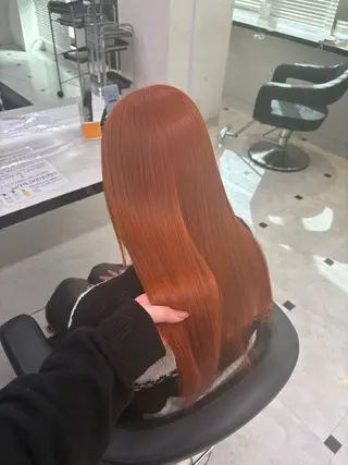 ロング カラー 透明感ベージュカラー ♡上野♡AIのヘアスタイル