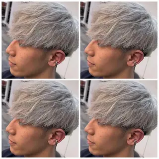 カラー メンズ 心斎橋バレイヤージュ 小林勝貴のヘアスタイル