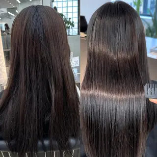 セミロング パーマ 縮毛/レイヤー 韓国/橋口のヘアスタイル