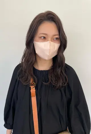 セミロング カラー tablier所属・tablier 熊谷日菜子のヘアスタイル