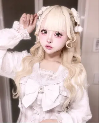 ロング カラー 🪸ハイトーンカラー エクステmisakiのヘアスタイル