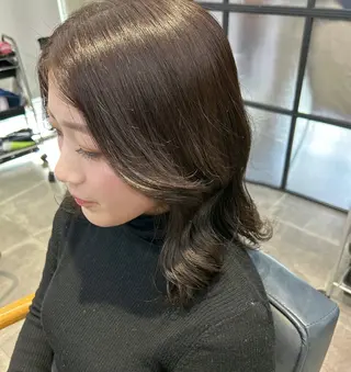ミディアム カラー newi梅田🫧韓国 ヘア🫧sakiのヘアスタイル