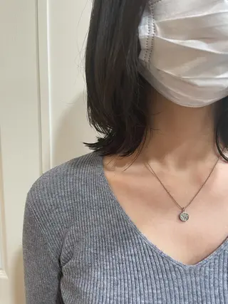 セミロング カラー 髪質改善カラー&TR 縮毛矯正/弱酸性矯正のヘアスタイル