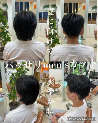 ショート メンズ 大宮｜メンズカット ダブルカラー｜パーマのヘアスタイル