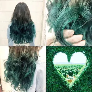 ロング カラー "PEPPU "所属・派手髪、ハイトーン ショートヘアShinのヘアスタイル