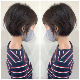 ショート カラー 京都大人女性ショート 徒歩1分/秋山のヘアスタイル