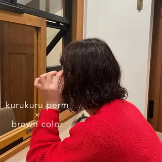 ミディアム カラー パーマ PROPE+所属・PROPE+ / ホシナ ミレイのヘアスタイル