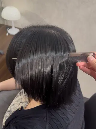 ショート カラー 曲がる縮毛矯正/ 髪質改善/札幌大通りのヘアスタイル