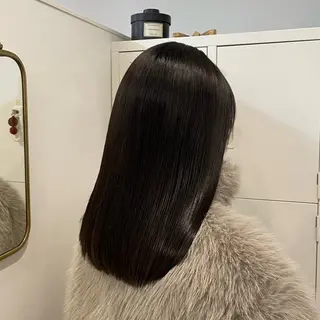 セミロング canon/ベージュ /透明感カラーのヘアスタイル