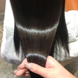 セミロング 髪質改善×矯正🫧 韓国ヘアasamiのヘアスタイル