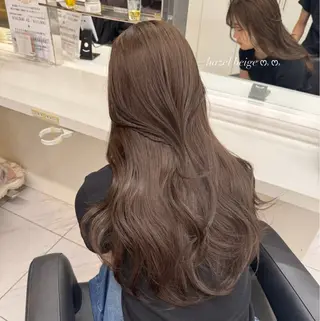 ミディアム カラー ヘアアレンジ 顔まわりカット の達人のヘアスタイル